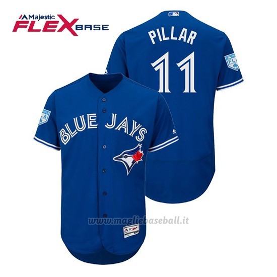 Maglia Baseball Uomo Toronto Blue Jays Kevin Pillar Flex Base Entrenamiento De Primavera 2019 Blu